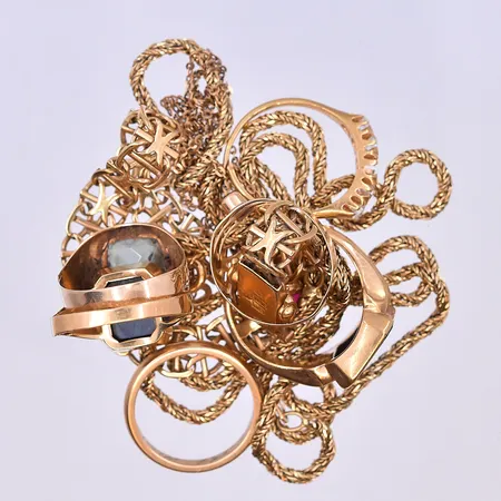 Diverse guld, 18K. Vikt: 51,5 g