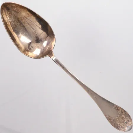 Matsked modell Gammal Fransk år 1858, längd 21,5cm, silver 830/1000 Vikt: 30,3 g