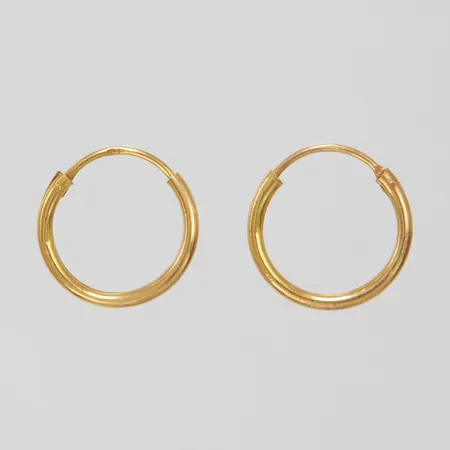 Örhängen creoler Ø12mm, bredd 1mm, 18K Vikt: 0,4 g