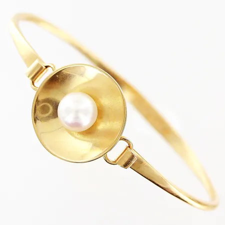 Armband stelt med odlad pärla, 60x55mm, 18K Vikt: 10,9 g