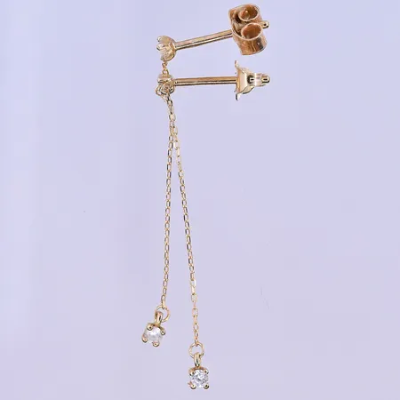 Örhängen Italy längd 38 mm, 18K. Vikt: 0,7 g
