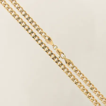 Kedja Pansar Guldfynd AB längd 48,5cm bredd 4,2mm ihålig 18K Vikt: 13,8 g