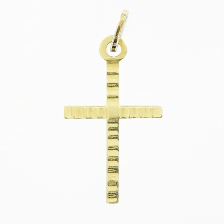 Hänge kors längd 20mm, bredd 10mm, 14K  Vikt: 0,2 g
