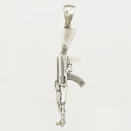 Hänge AK-47 76mm bredd 19mm silver Vikt: 12 g