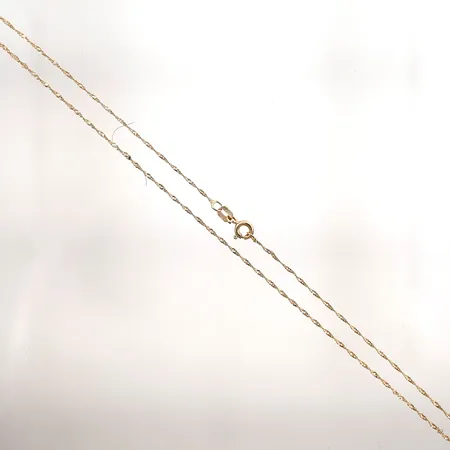 Kedja Singapore längd 40cm bredd 1mm 18k Vikt: 1,1 g