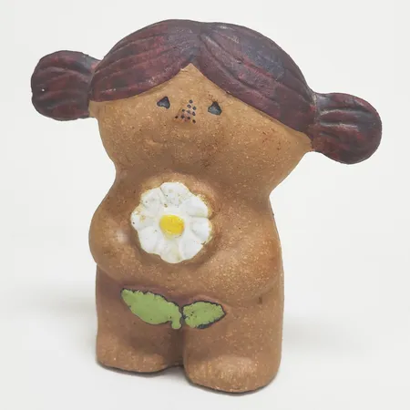 Figurin Eva ur serien Adam och Eva, Lisa Larsson, höjd ca 11cm, undersida märkt "x EVA l", mindre defekter