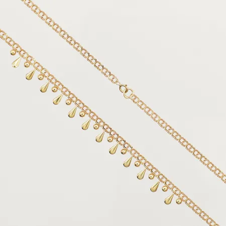 Collier Bismarck 45cm bredd 3-8,5mm 18K Vikt: 7,1 g