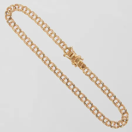 Armband Bismarck längd 18cm, bredd 3,5mm, 18K Vikt: 4,5 g