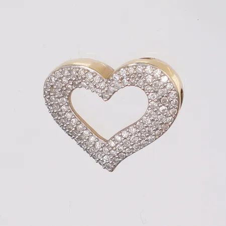 Hänge hjärta med diamanter 98xca0,005ct 15x12mm GHA 18K Vikt: 2,3 g
