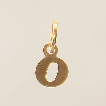 Hänge bokstaven O 11x5mm 18K  Vikt: 0,1 g