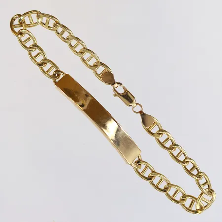Armband Marina med platta längd 21cm bredd 6-7mm, ihåligt 18K Vikt: 8,7 g