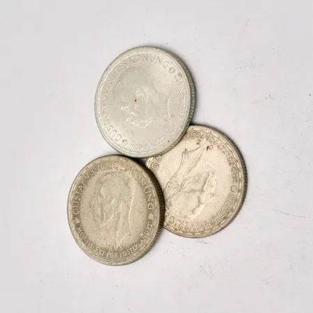 Mynt i silver, 2kronor, 400/1000, 41,93g.