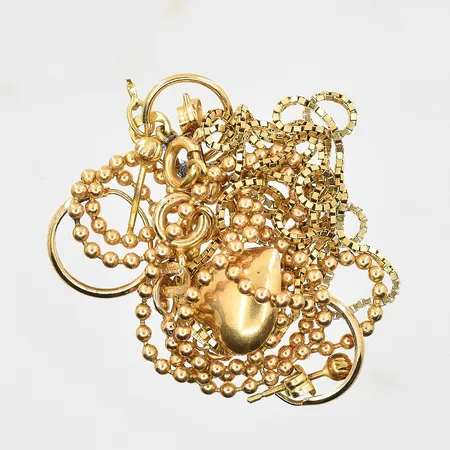 Diverse defekt guld, 18K. Vikt: 10,4 g