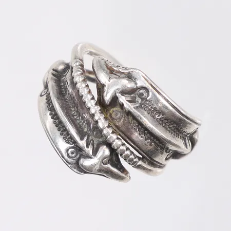 Ring mönstrad stl:17 bredd 3-18mm efter vikingatida förlaga silver 925/1000 Vikt: 8,2 g