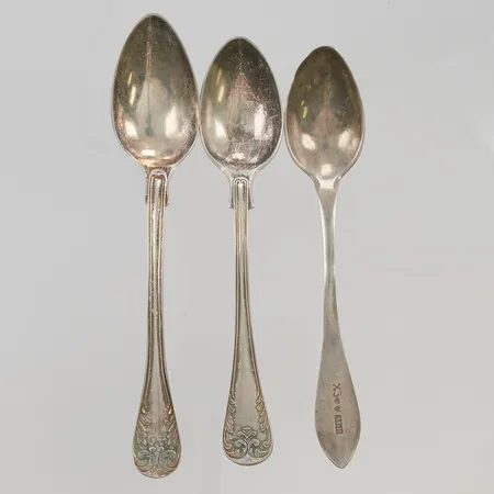 3 Kaffeskedar 13-14cm 830/1000 Silver 39,2g.