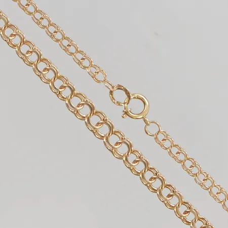 Collier Bismarck 46cm slitna länkar och lås 18K 11,4g.