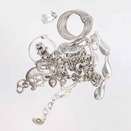 Diverse silver mestadels defekt 925/1000 Vikt: 37,2 g