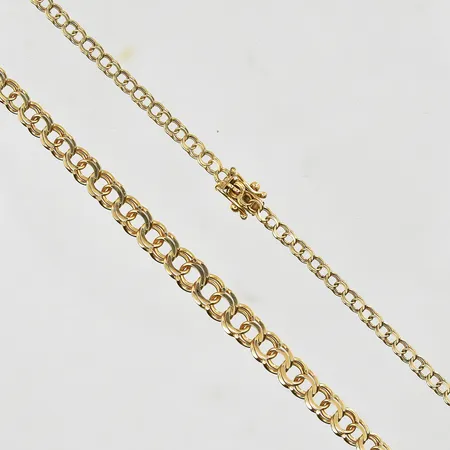 Collier Bismarck doserad bredd 3-5mm längd 45 cm, 18K. Vikt: 9,5 g