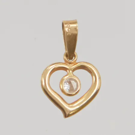 Hänge "hjärta" 12mm 18K 0,5g.