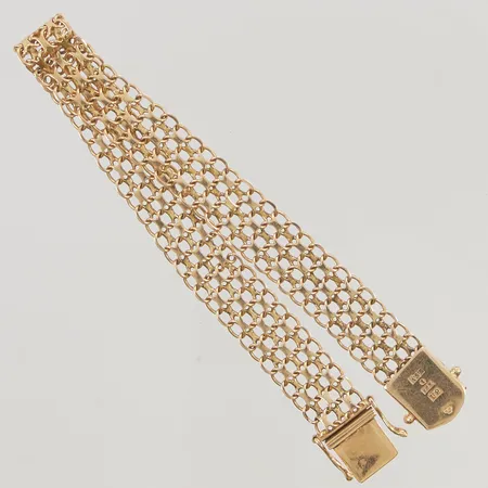 Armband x-länk 18,5cm bredd 10mm 18K 11,8g.