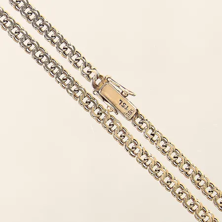 Collier Bismarck längd 43cm bredd 4mm 14K Vikt: 10,6 g