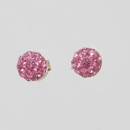 Örhängen med rosa stenar Ø5mm, silver 925/1000 Vikt: 0,6 g
