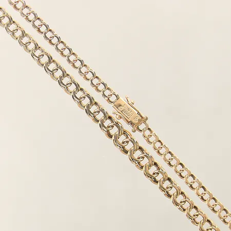 Collier doserad Bismarck längd 50,5cm bredd 4-6,2mm 18K Vikt: 15,2 g
