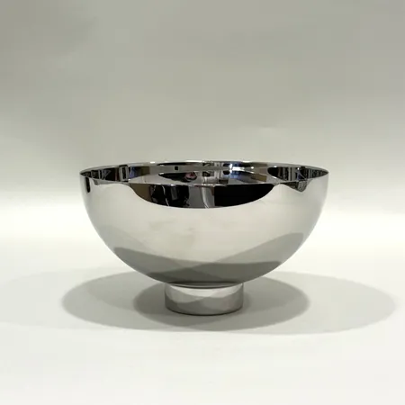 Skål Ilse Georg Jensen Danmark rostfritt stål Ø16cm höjd 9cm originalkartong med lätt slitage