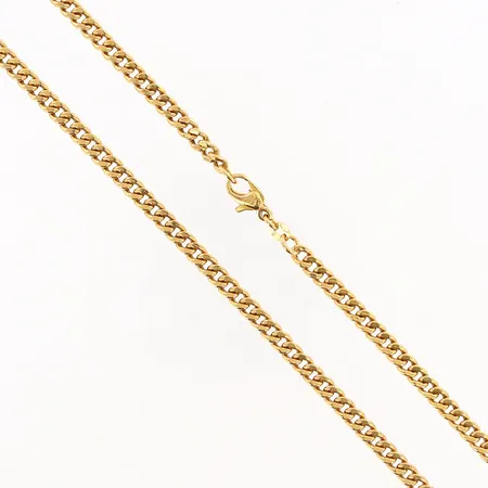 Kedja Balestra Pansar längd 44,5cm bredd 4mm ihålig 18K. Vikt: 14 g