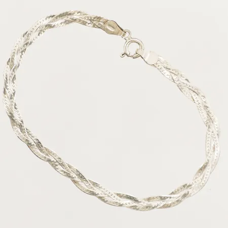 Armband Flätad längd 18cm, bredd 4,1mm, silver 925/1000 Vikt: 2,9 g