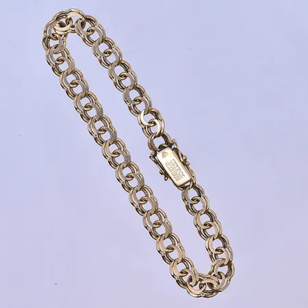Armband Bismarck längd 20 cm, bredd 7 mm 18K. Vikt: 16,5 g