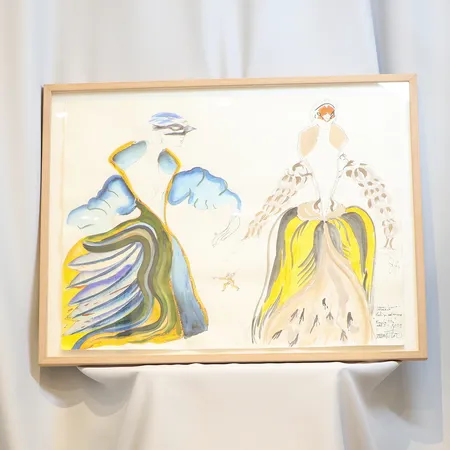 Tavla Lennart Mörk (1932-2007) Akvarell på papper motivmått 64x50cm Rigoletto signerad och daterad år 2000, inramad i träram Mörk arbetade som scenograf, kostymör och konstnär, samarbetade bland annat med Ingemar Bergman, Skickas med postpaket.