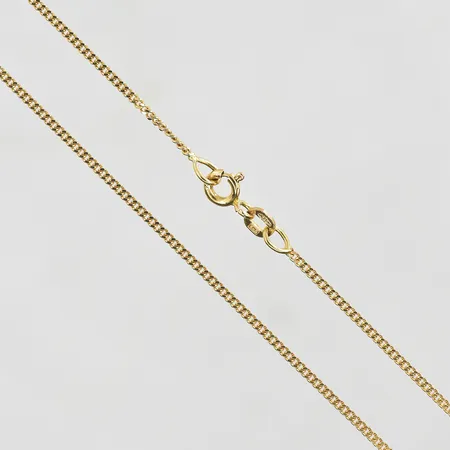 Kedja Pansar längd 38½ cm, bredd 1 mm, 18K. Vikt: 2,8 g