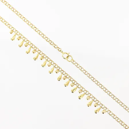 Collier Bismarck med integrerade droppar, längd 42cm, bredd 2,5-7,5mm, 18K Vikt: 5,2 g