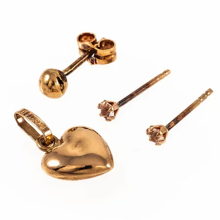 Diverse defekt guld 18K 0,9g.