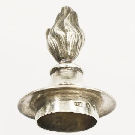 Lock Ø46mm höjd 61mm tillverkad av Johan Fredrik Björnstedt år 1822 bruksslitage silver Vikt: 58,1 g