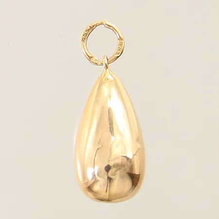 Hänge droppe 25x10mm bucklig 18K  Vikt: 1,2 g