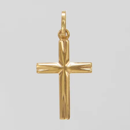 Hänge Kors längd inkl ögla 2,3cm, bredd 11,5mm, 18K Vikt: 0,5 g