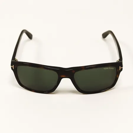 Solgalsögon Tom Ford TF678 52N, brun sköldpadd, tunna repor på glas, fodral med brukslitage.