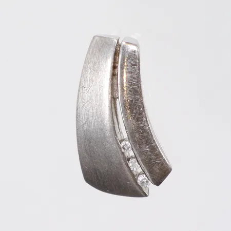 Hänge med vita stenar 9x17mm GHA silver 925/1000 Vikt: 3 g