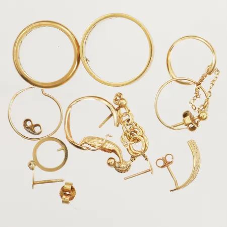 Diverse guld defekt gravyr 18K Vikt: 15,2 g
