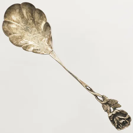 Sked modell Rosen längd 16,5cm, Sigu Atelje Aktiebolag, Stockholm år 1961, silver 830/1000. Vikt: 25,8 g
