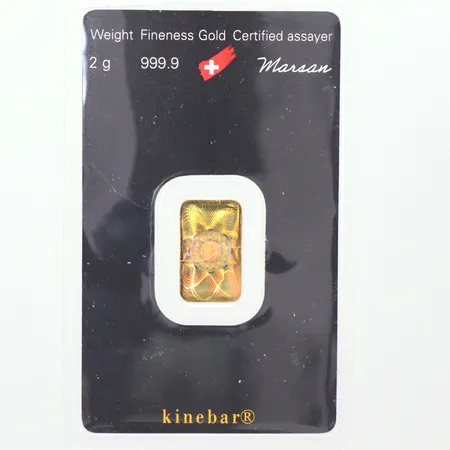 Guldtacka Argor_Heraeus, kinebar, sn:151646, 24K Vikt: 2 g
