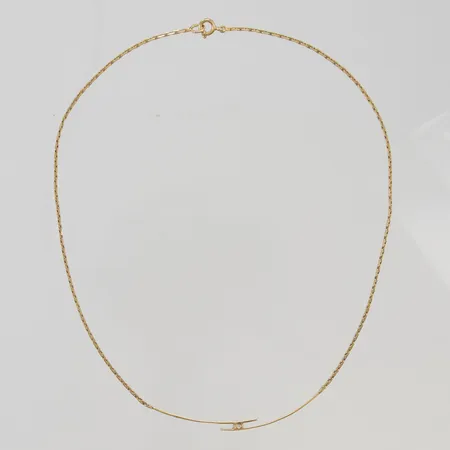 Collier diamant ca 0,18ct 40cm bredd 1mm 18K 7,6g.