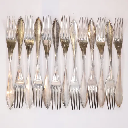 13 gafflar, 18cm, bredd 4-20mm, silver Vikt: 541,9 g