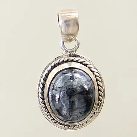 Hänge med hematit 27x15mm silver 925/1000 Vikt: 4,8 g
