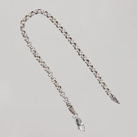 Armband Ärtlänk 19cm, bredd 3,8mm, GHA, silver 925/1000 Vikt: 6,3 g