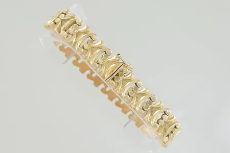 Armband längd 18,5 cm bredd 1 cm, 18K