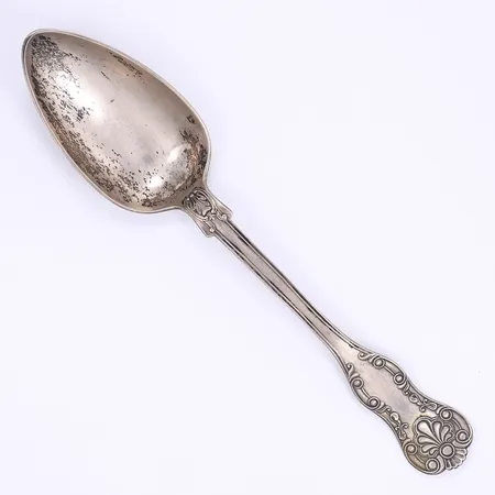 Bordssked silversmed E Forssman L5 = 1865 längd 22cm ej putsad silver 830/1000 Vikt: 73,9 g