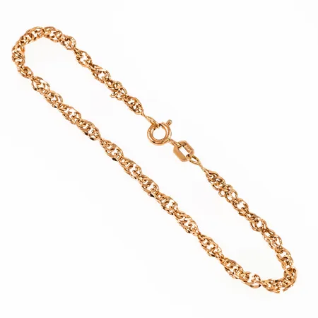 Armband Guldfynd Singapore 17cm bredd 3mm, 18K 2,6g.